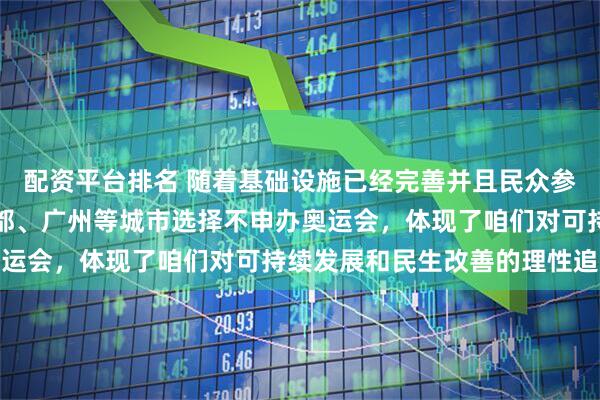 配资平台排名 随着基础设施已经完善并且民众参与热情高涨，上海、成都、广州等城市选择不申办奥运会，体现了咱们对可持续发展和民生改善的理性追求